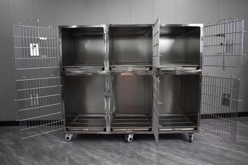 Stainless Steel Veterinary Kennel Bank